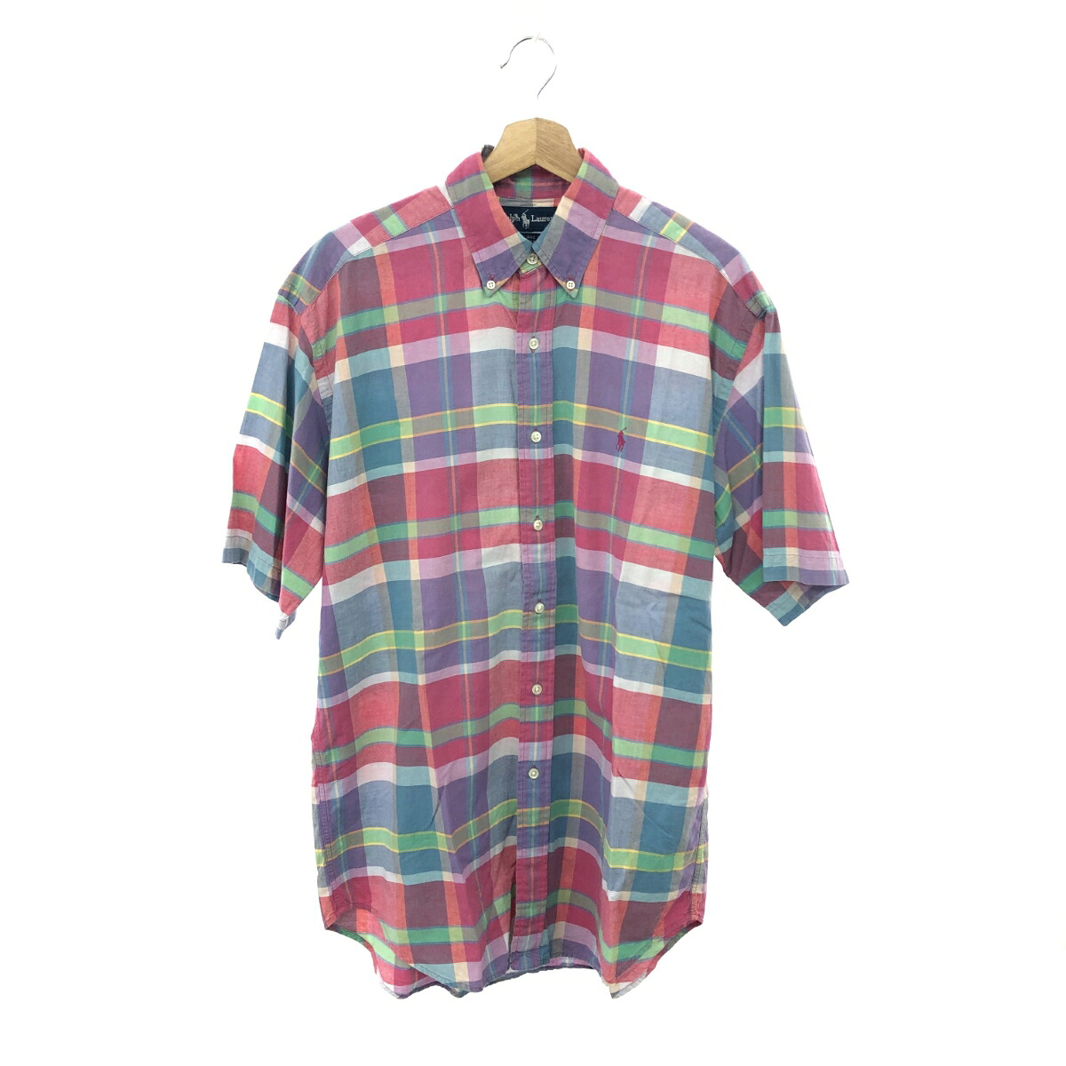 RALPH LAUREN ラルフローレン 半袖シャツ サイズ:M BLAKE/スモールポニー/チェック マルチカラー メンズ【中古】
