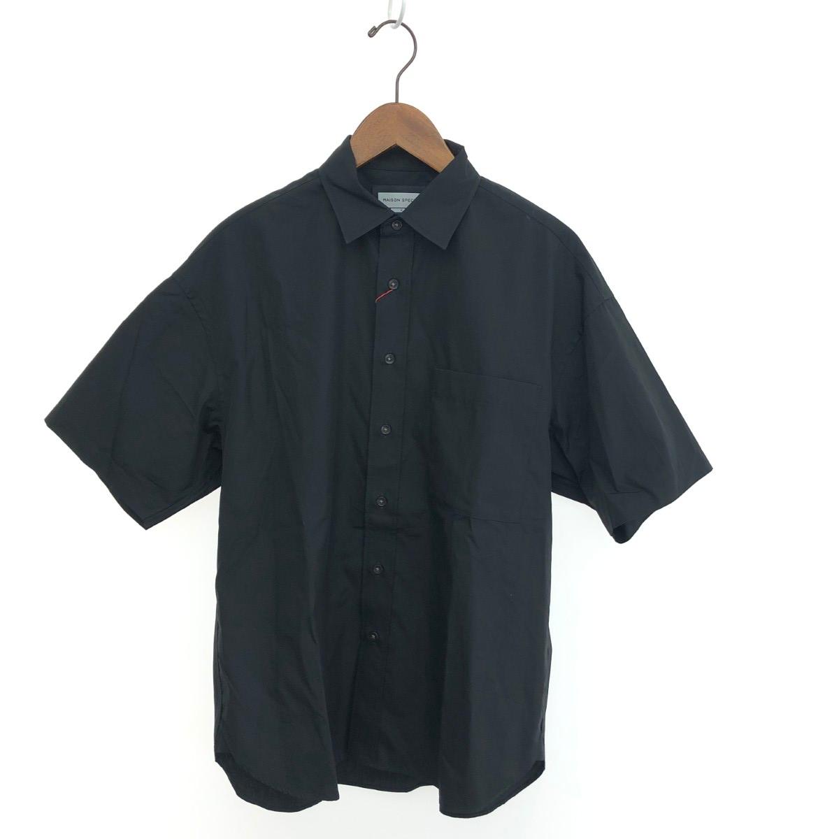 MAISON SPECIAL 半袖シャツ 未使用品 サイズ:SS トーマスメイソン生地使用 ブラック メンズ【中古】