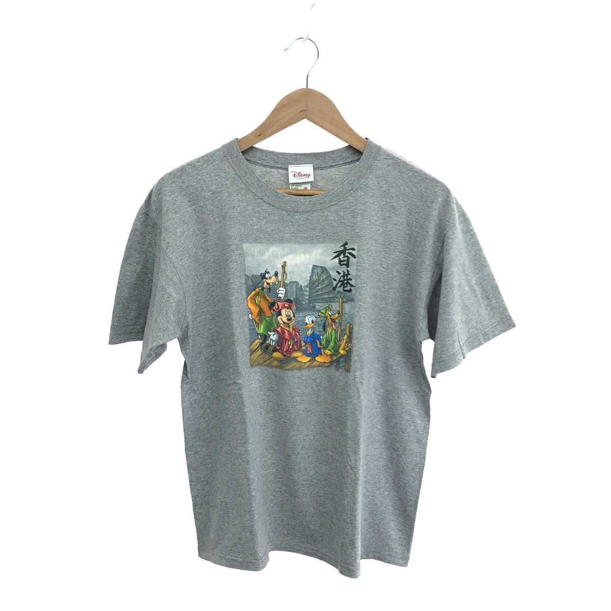 Mカットソー 古着 半袖カットソー サイズ:M 香港/アメリカ製 グレー メンズ【中古】