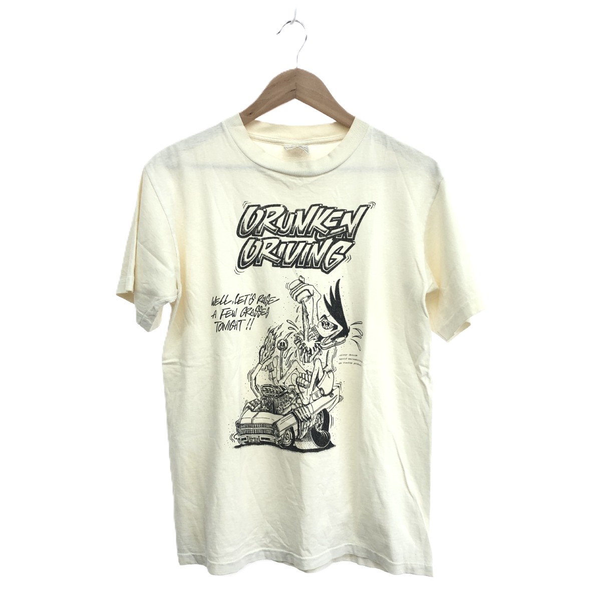 古着 Tシャツ 古着/M半袖カットソー サイズ:M 90s/アメリカ製/シングルステッチ ベージュ メンズ【中古】