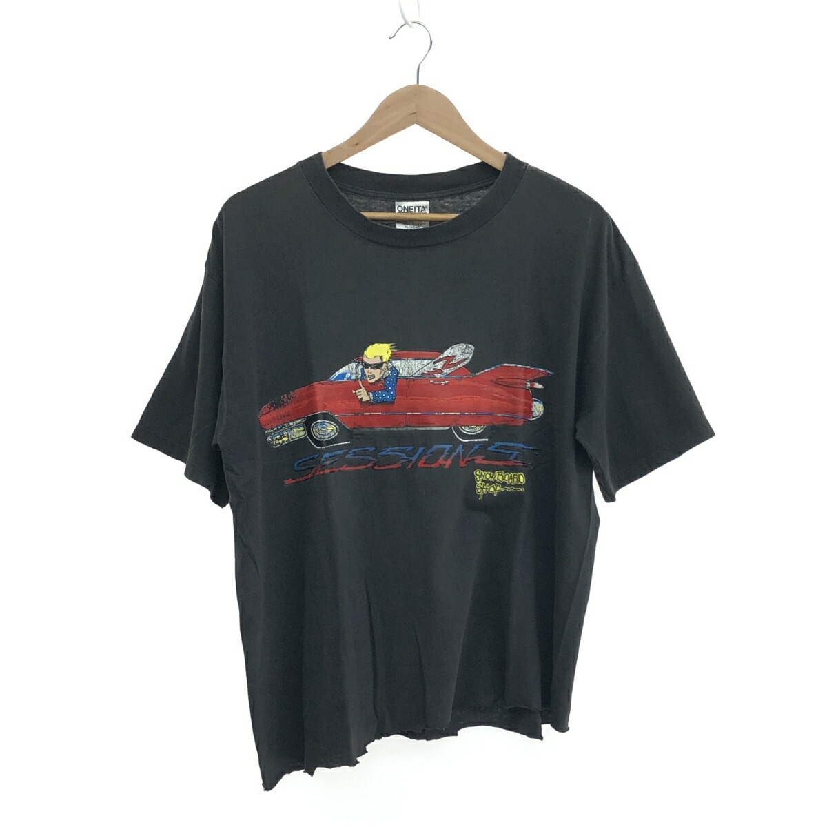 楽天市場】USA製 90s GRIND KING Print S/S Tee 黒 L グラインド