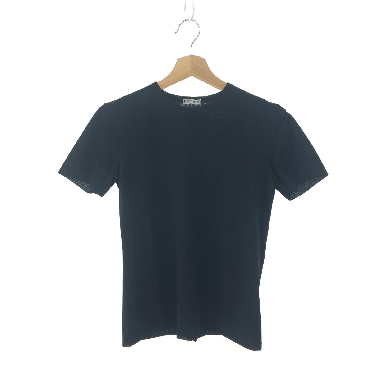 ISSEY MIYAKE イッセイミヤケ 半袖カットソー 良好 サイズ:L ストレッチ素材 ナイロン混 ブラック レディース【中古】