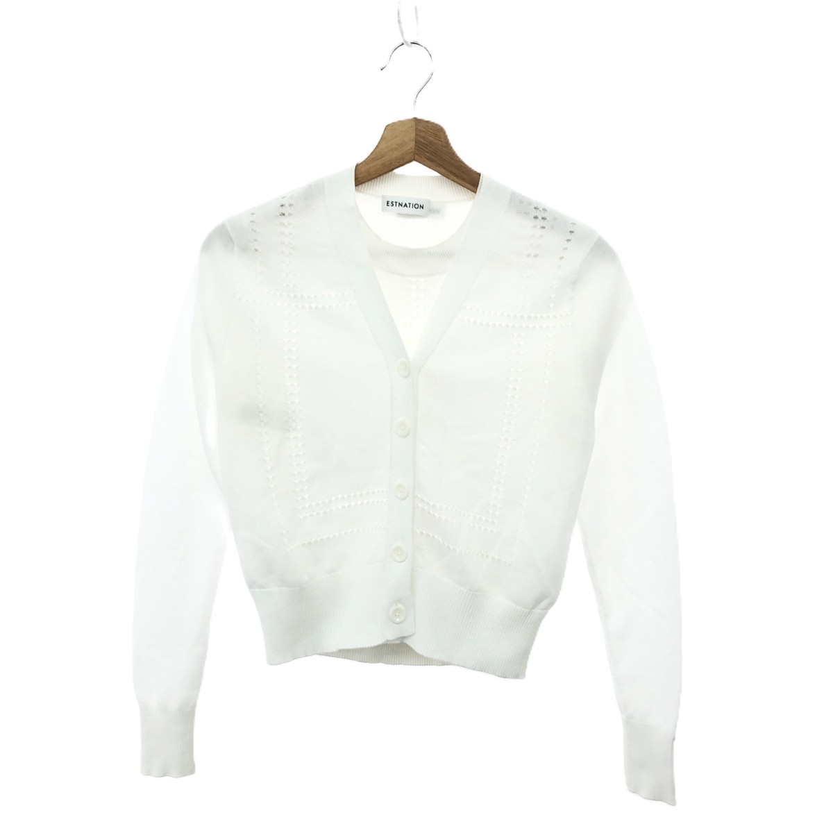 楽天市場】ESTNATION エストネーション カーディガン オフホワイト 白
