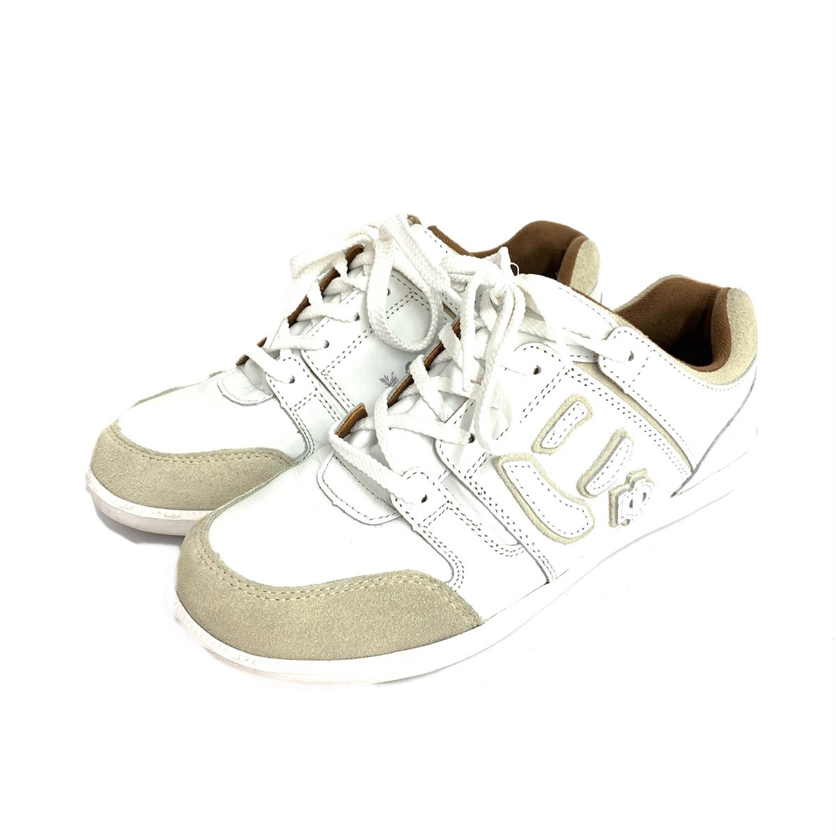 Sangacio新品】MOM パンチングレザー スニーカー 27 オフホワイト