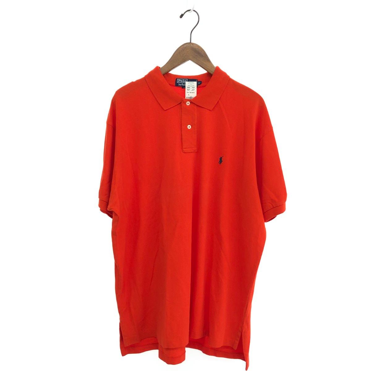 POLO RALPH LAUREN ポロラルフローレン ポロシャツ 新品同様 サイズ:XL コットン100％/レギュラーカラー オレンジ メンズ【中古】