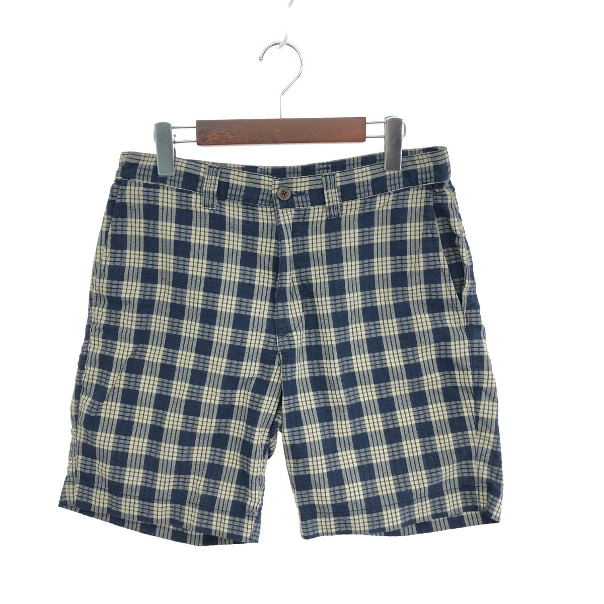 patagonia パタゴニア パッカーウェアショートパンツ サイズ:30 チェック/シアサッカー 57780 ネイビー メンズ【中古】