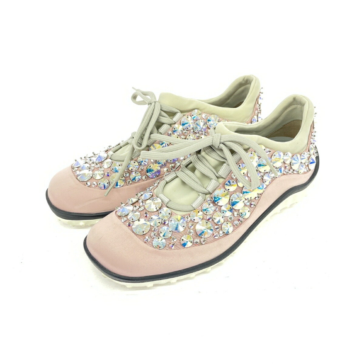 楽天市場】MIUMIU ミュウミュウ 5E759 厚底 ビジューベルト メッシュ