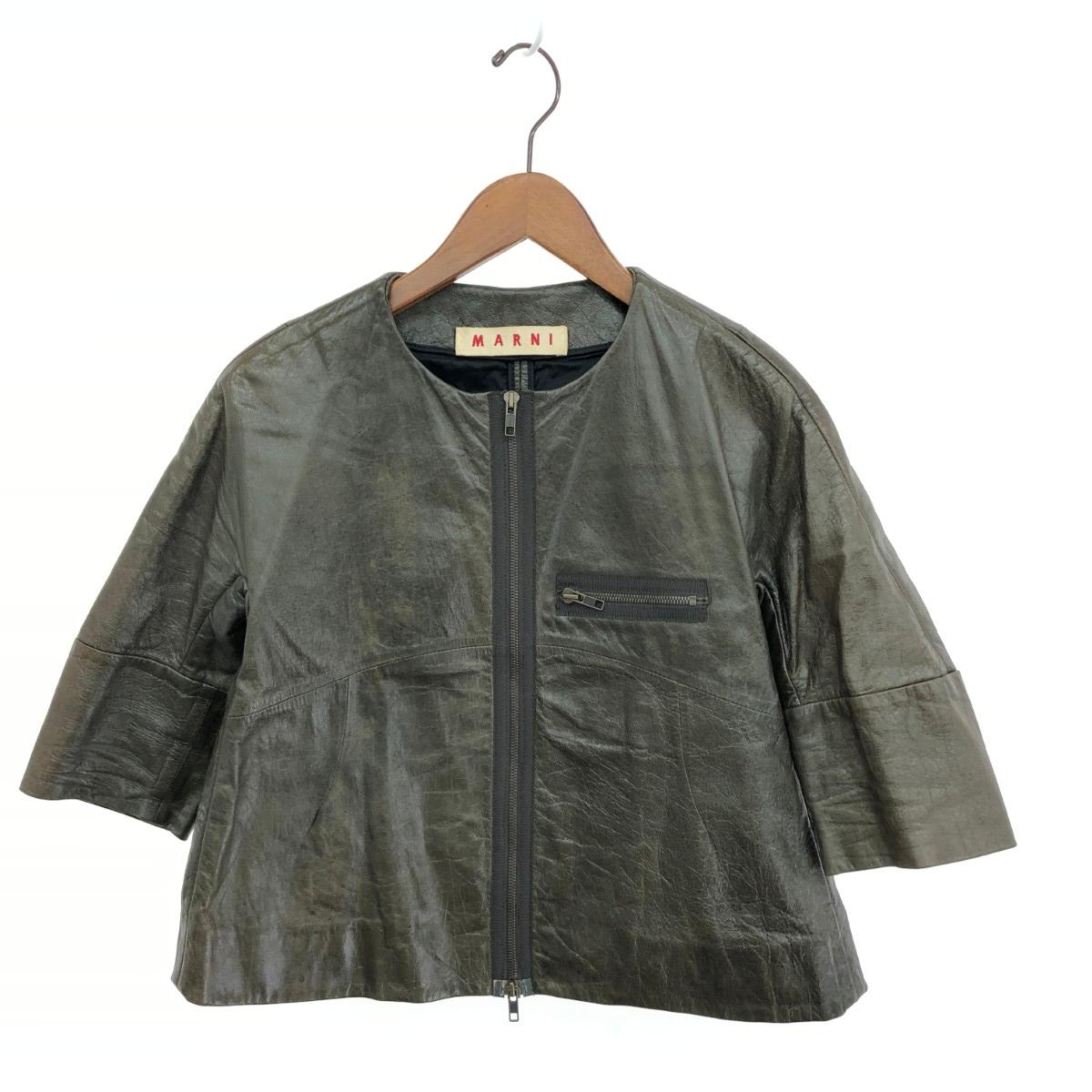 マルニ　MARNI レザージャケット　38 楽天市場】【中古】MARNI マルニ ジャケット レディース レザー