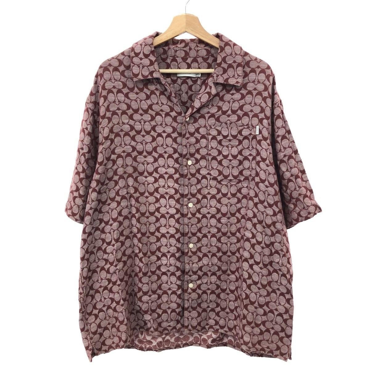 COACH コーチ職 半袖プルオーバー 好ましい 大きさ:XL 名書き    ボルドーワイン メンズ【中古】