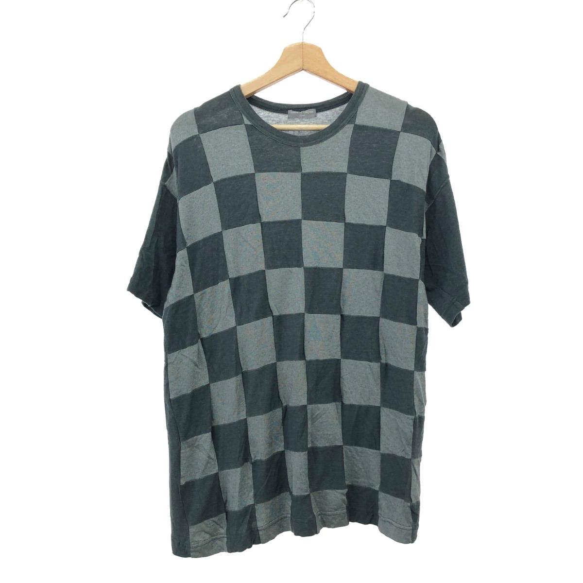 COMME des GARCONS HOMME コムデギャルソンオム パッチワーク半袖カットソー サイズ:サイズ不明 HT-100140 グレー メンズ【中古】