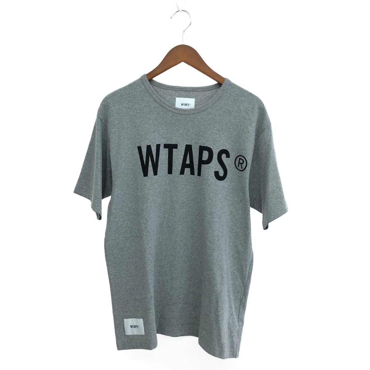 WTAPS ダブルタップス 半袖カットソー サイズ:SS ロゴ/ コットン グレー メンズ【中古】|リサイクル ティファナ
