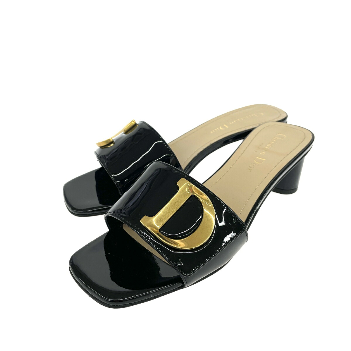 Christian Dior クリスチャンディオール サンダル 美品 表記サイズ:38 CDロゴ ブラック レディース【中古】 36,465円