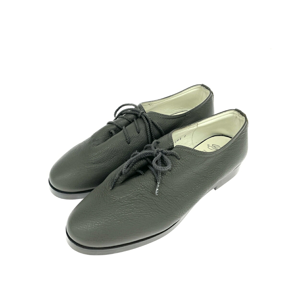 FOOTSTOCK ORIGINARLS フットストックオリジナルズ レザーバレエシューズ/one piese 好ましい 書きあらわす大きさ:7  FS191202   薄墨色 メンズ【中古】