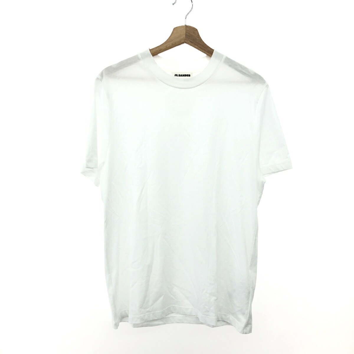 JIL SANDER ジルサンダー 半袖カットソー White Crewneck T-Shirt 良好 サイズ:S Tシャツ ホワイト メンズ【中古】｜リサイクル ティファナ