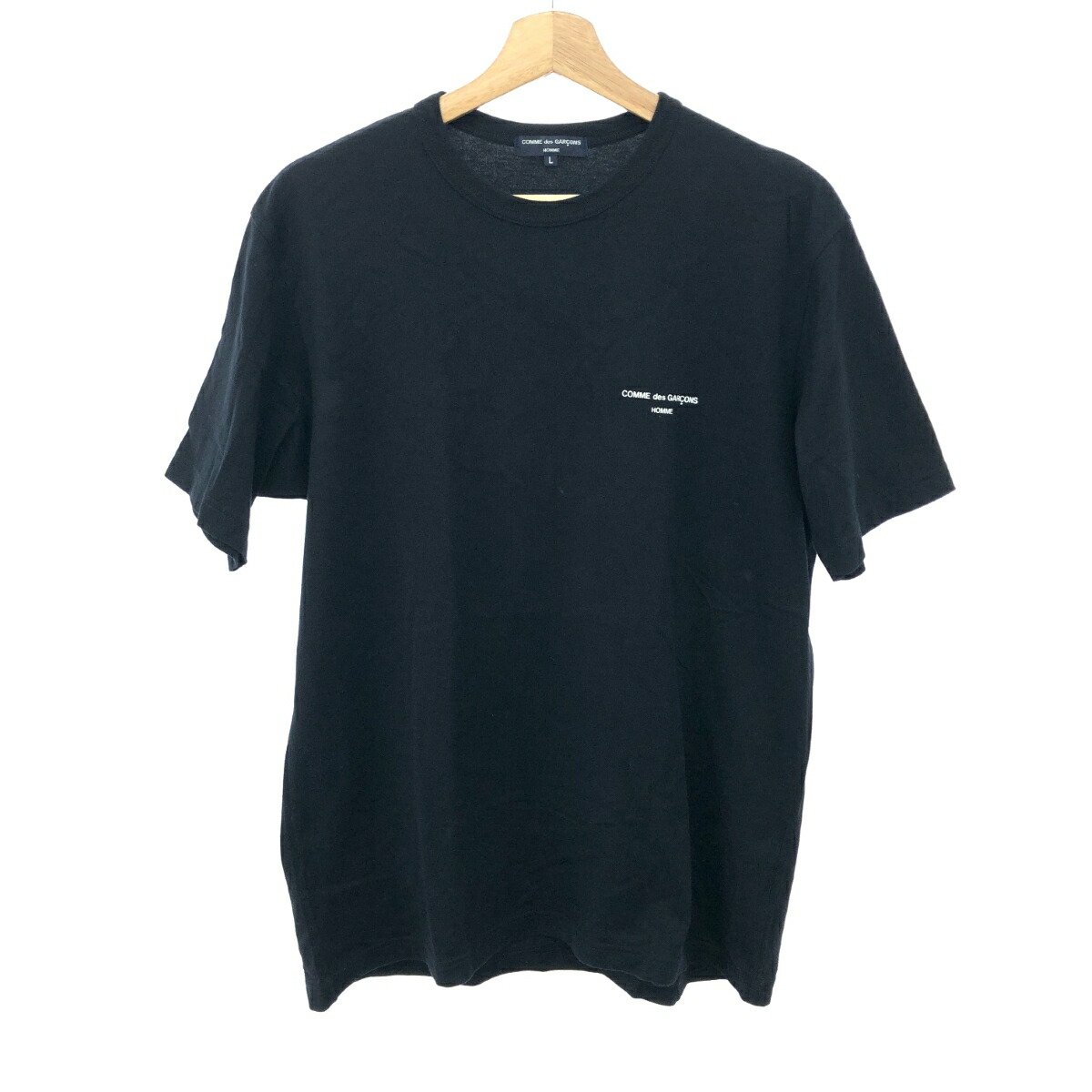 COMME des GARCONS コムデギャルソン 半袖カットソー 良好 サイズ:L ロゴプリント HH-T009/AD2021 ブラック メンズ【中古】|リサイクル ティファナ