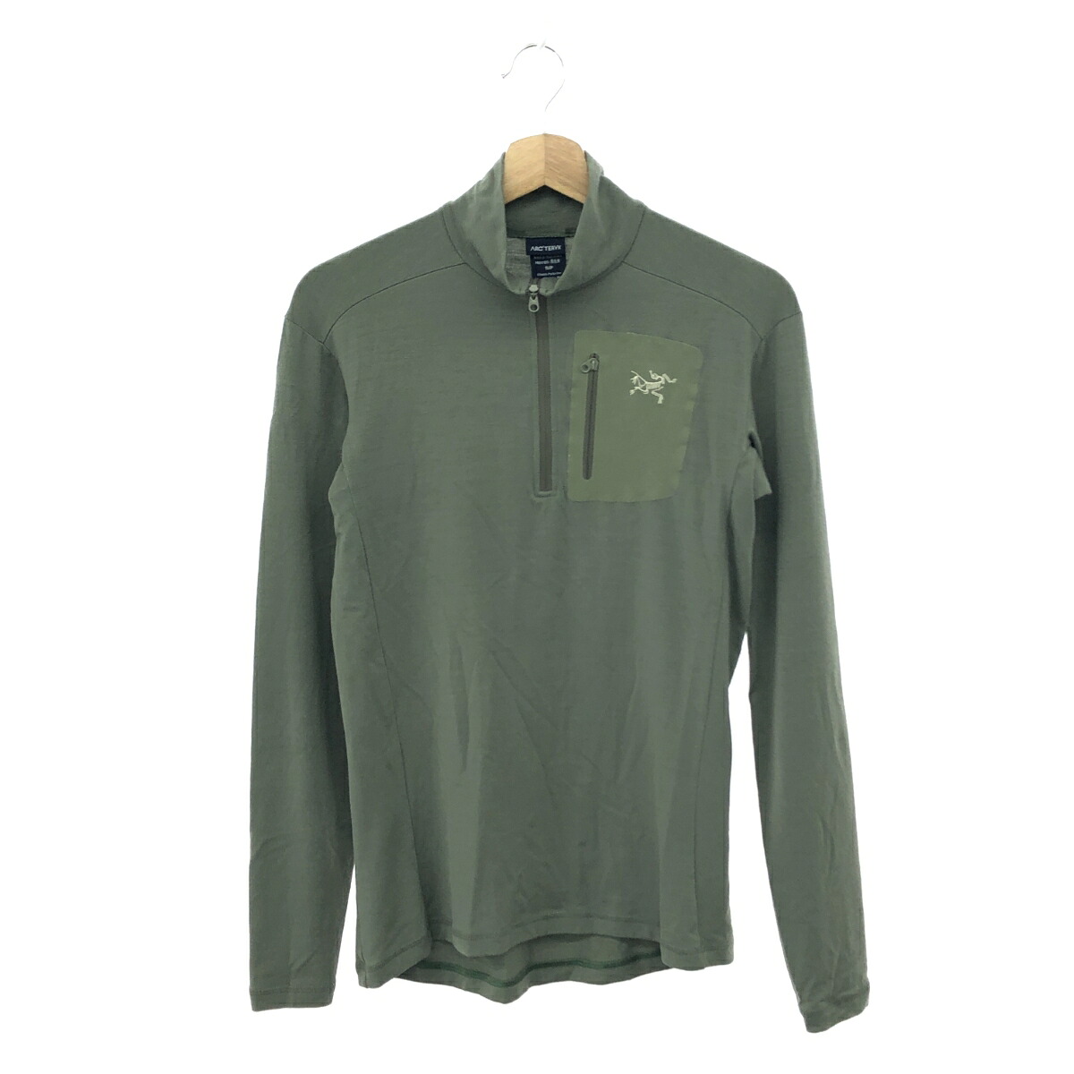 ARCTERYX アークテリクス ハーフジップ長袖カットソー サイズ:S カーキ メンズ【中古】|リサイクル ティファナ