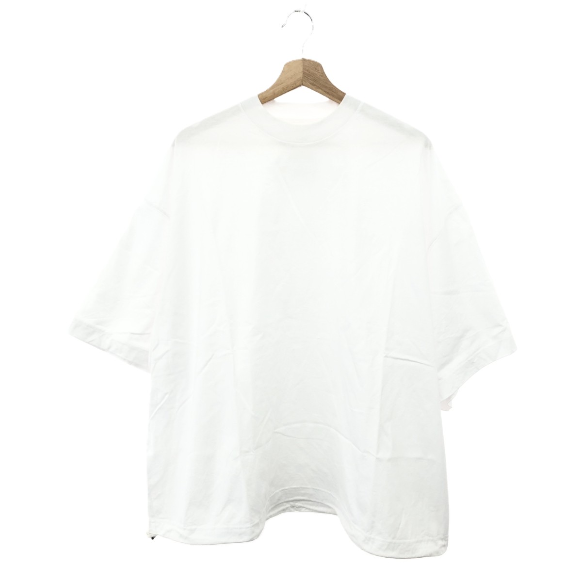 is-ness イズネス ドローコードカットソー サイズ:L 半袖/Tシャツ/無地 コットン100％ ホワイト メンズ【中古】