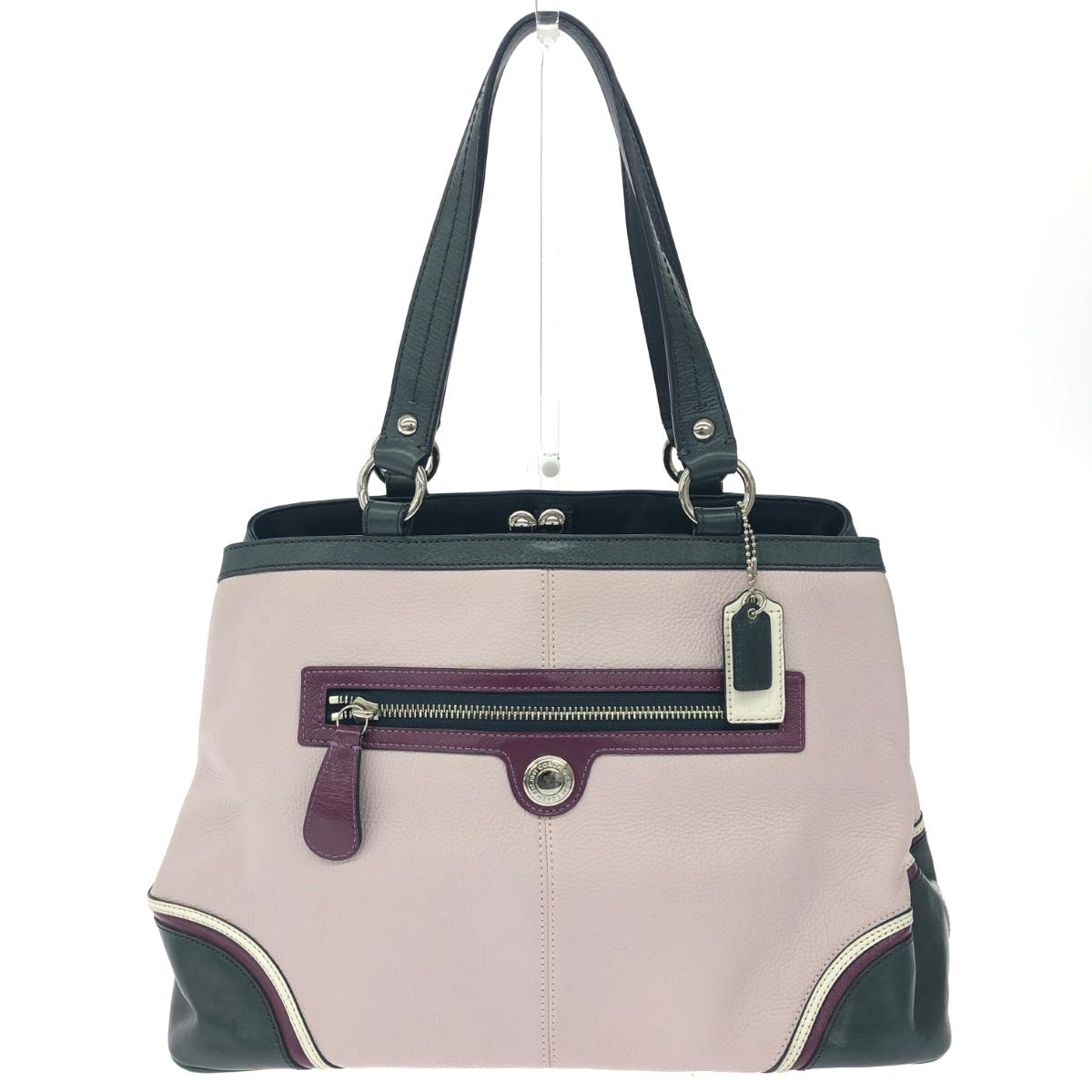 楽天市場】【バッグ】COACH コーチ シグネチャー がま口 ハンドバッグ