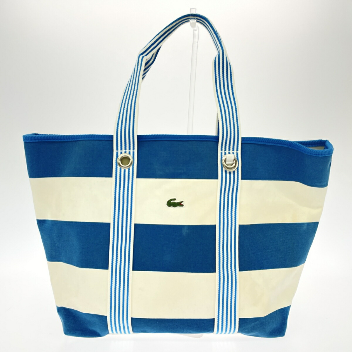 LACOSTE ラコステ トートバッグ キャンバス/ボーダー マルチカラー ユニセックス【中古】