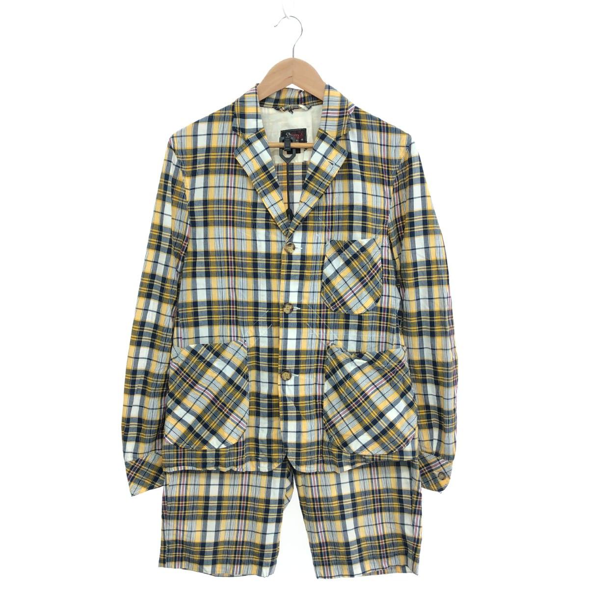 WOOLRICH 絨毛分限者 3B照合のしるしセットアップ 思わしい 大いさ:S 二分の一ズボン下/上衣    黄み メンズ【中古】 メンズファッション-スーツ・セットアップ
