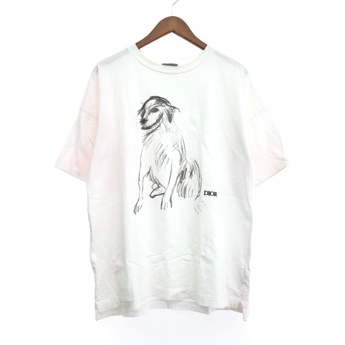 Dior HOMME ディオールオム 半袖カットソー サイズ:XS ダンカン・グラントコラボ 383Ｊ６７７Ａ０８１７/23ｓｓ ホワイト メンズ【中古】