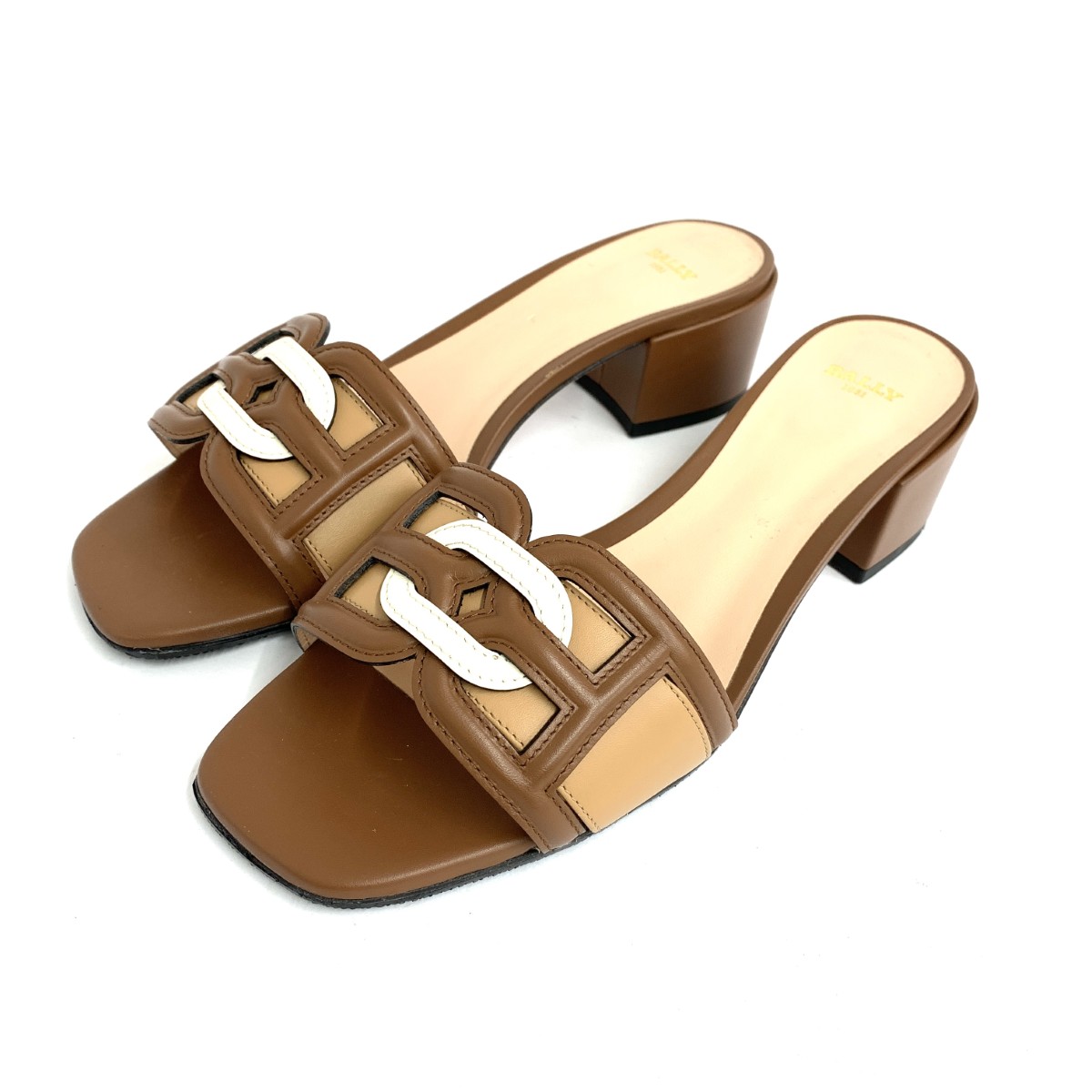 BALLY バリー サンダル/PEONI 良好 表記サイズ:38 レザー    ブラウン レディース【中古】