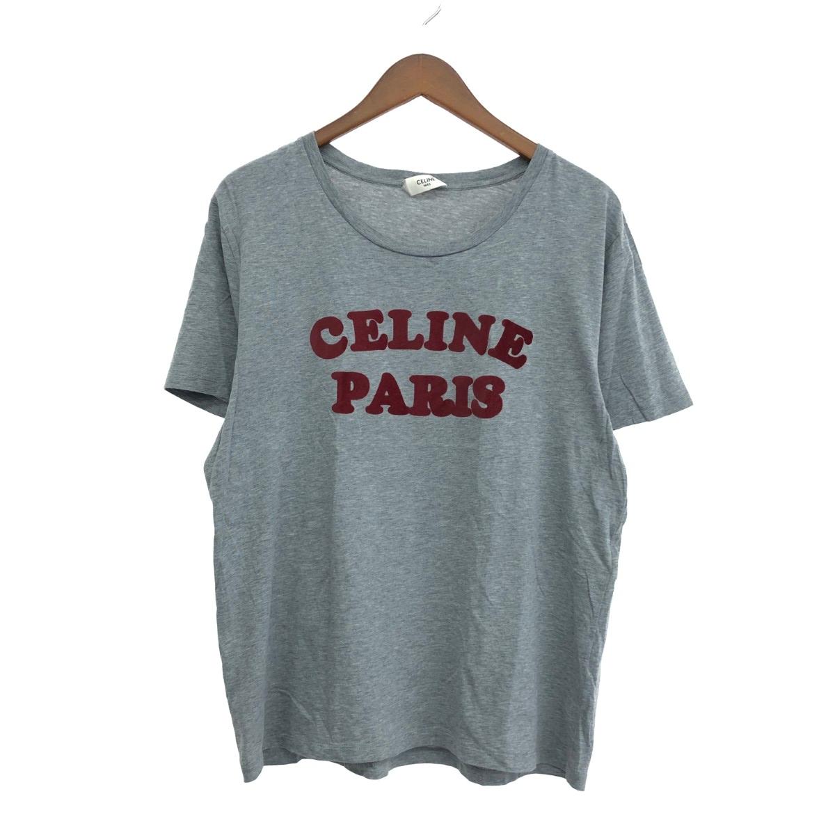 CELINE セリーヌ 半袖カットソー サイズ:XL コットン100％/イタリア製/XL 2X3097041 グレー メンズ【中古】