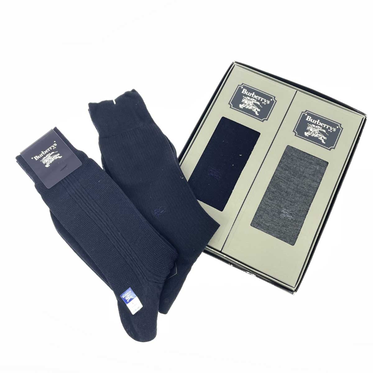 楽天市場】未使用 バーバリー ソックス 紳士 靴下 メンズ 25-27cm