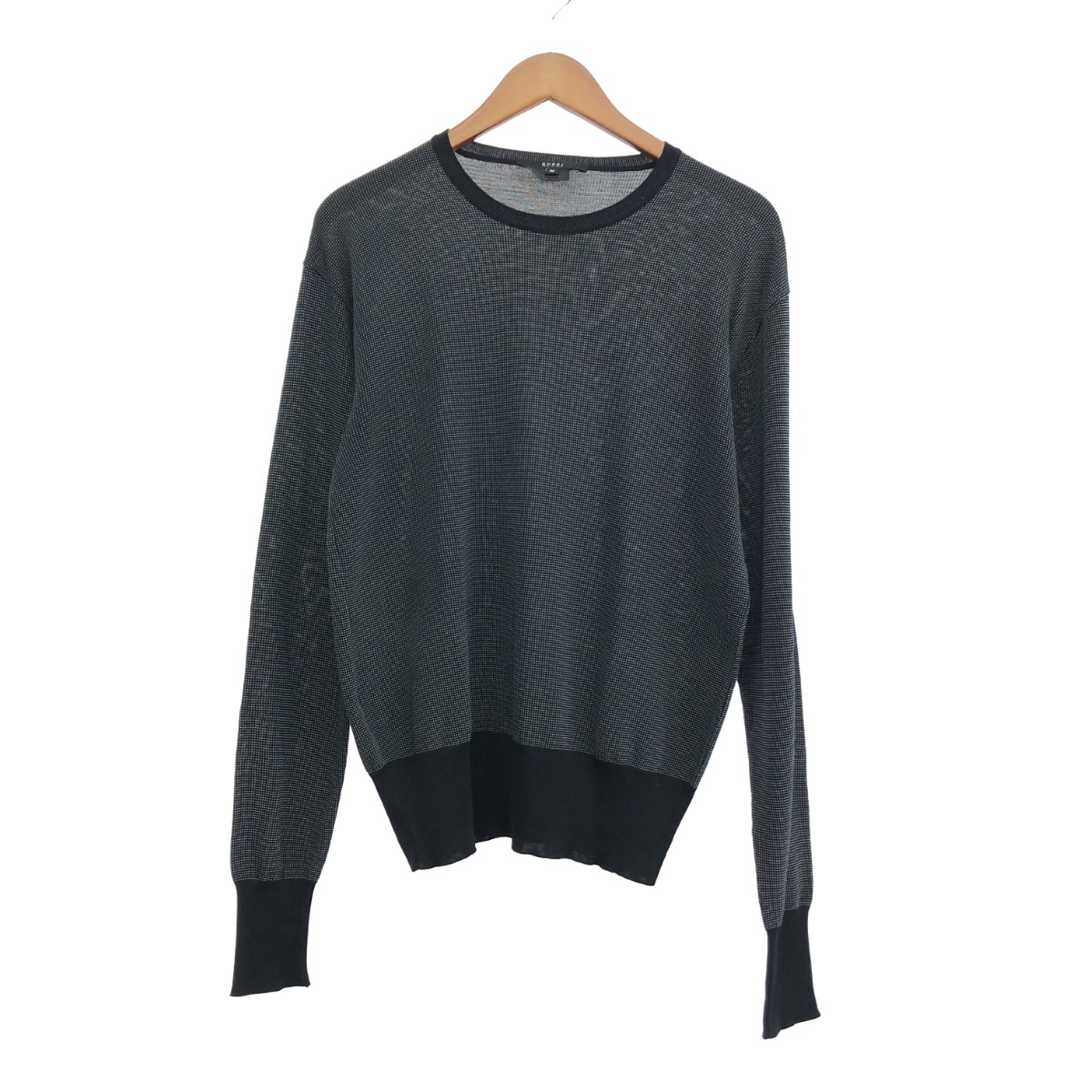 GUCCI グッチ クルーネックハイゲージシルクニット 良好 サイズ:M 立体編み/アーカイブ/シルク100％ ブラック メンズ【中古】