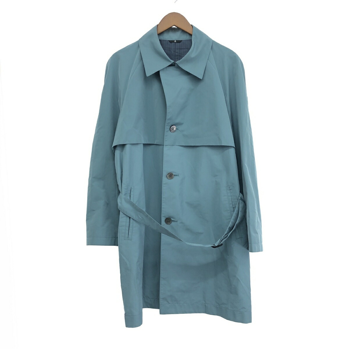 LANVIN COLLECTION ランバンコレクション 厚地の外套 好ましい 大きさ:46 地絹混    青み メンズ【中古】