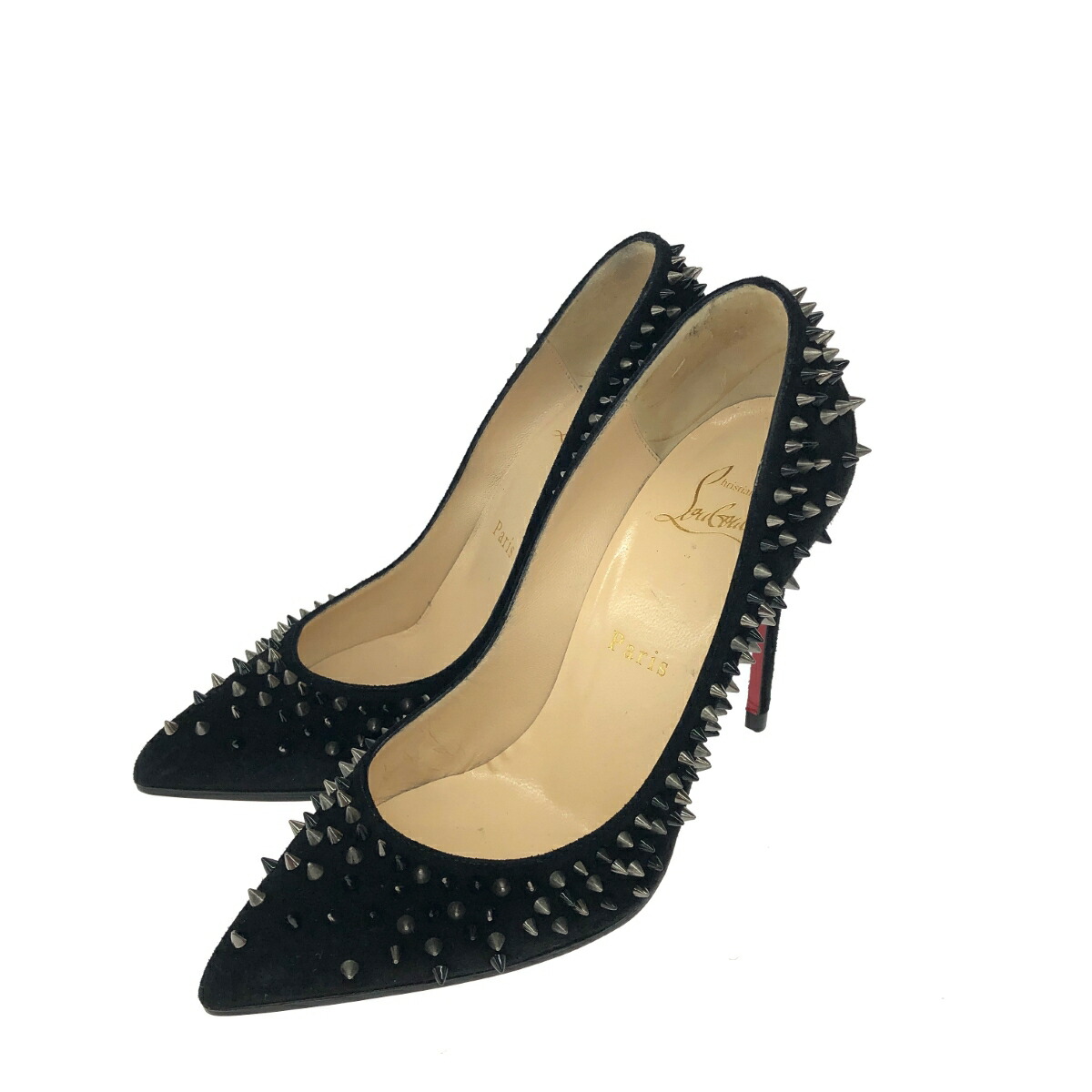 Christian Louboutin クリスチャンルブタン パンプス 良好 表記サイズ:35 スエード 1170108 ブラック レディース【中古】