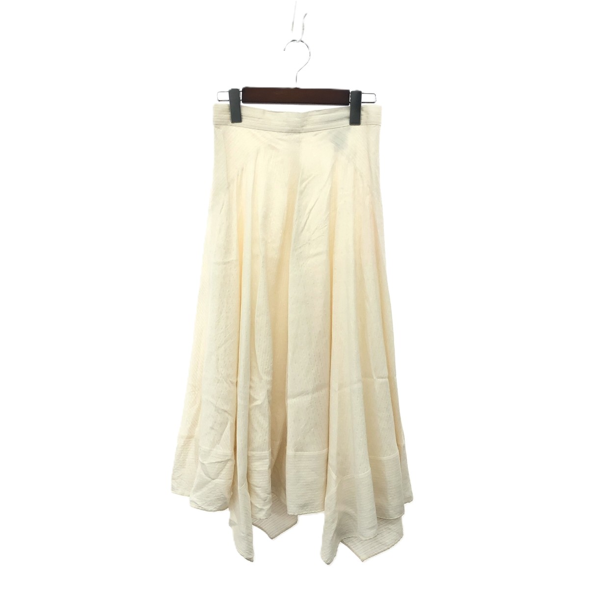 LORO PIANA ロロピアーナ アシンメトリーロングスカート 良好 サイズ:38 シルク100％ ホワイト レディース【中古】 20,306円