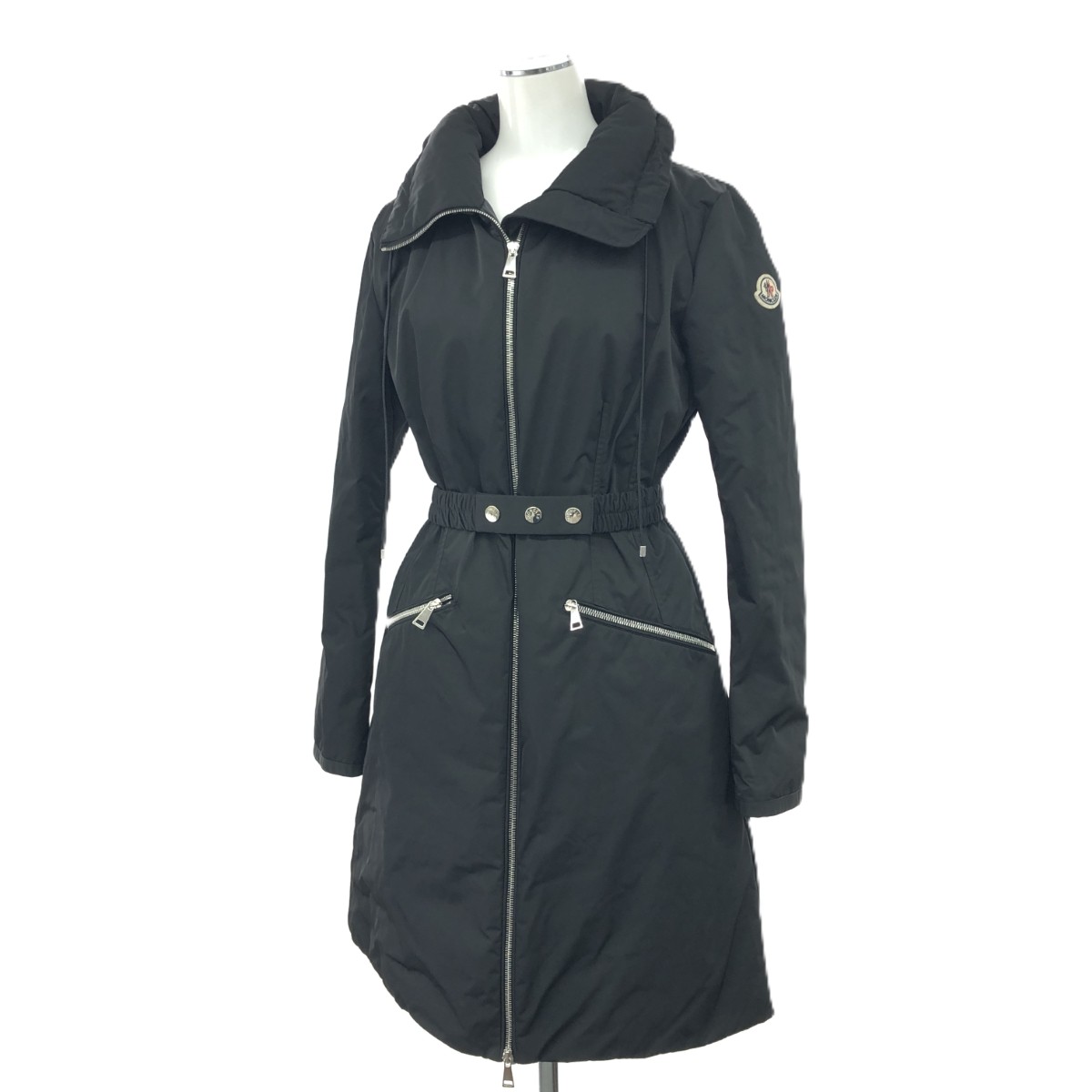 MONCLER モンクレール フード付ライトダウンコート 良好 サイズ:0 ロング Hermanville/2023年モデル ブラック レディース【中古】｜リサイクル ティファナ