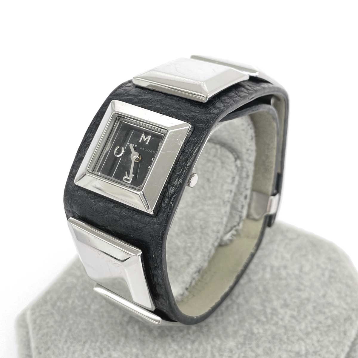 MARC BY MARC JACOBS マークバイマークジェイコブス クォーツ 腕時計 SS×レザー/ MBM2011 シルバーカラー×ブラック レディース【中古】
