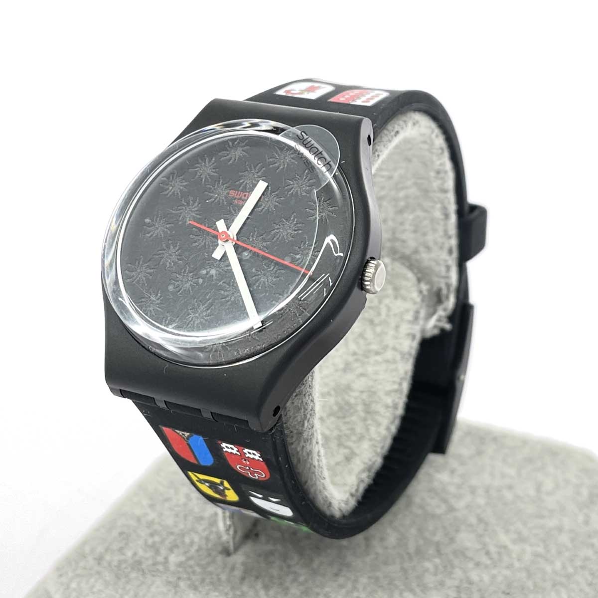 swatch スウォッチ クォーツ 腕時計 良好 希少品/レジン×シリコン/ GZ286 ブラック ユニセックス【中古】