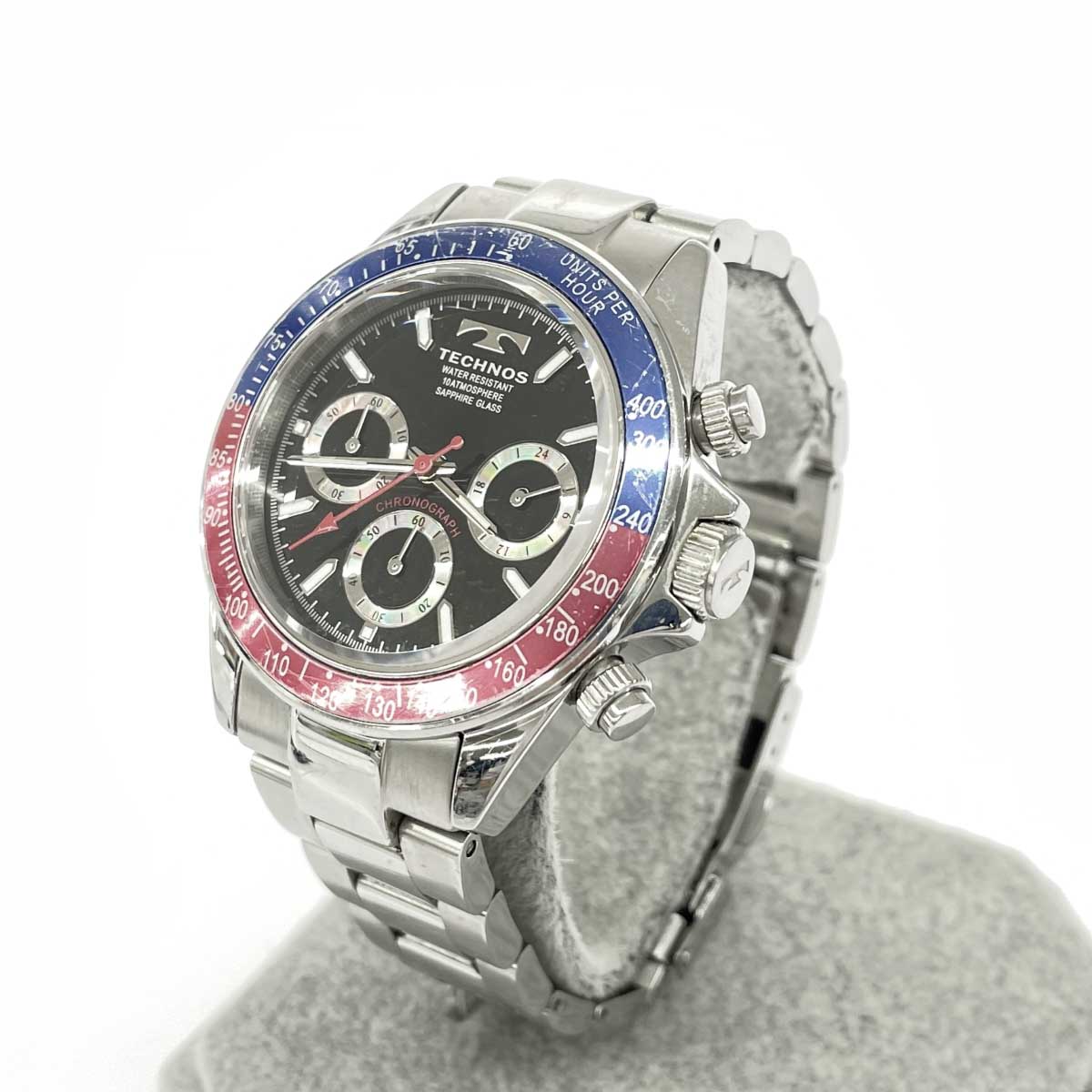 楽天市場】【ウォッチ】TECHNOS テクノス クロノグラフ ブラック文字盤