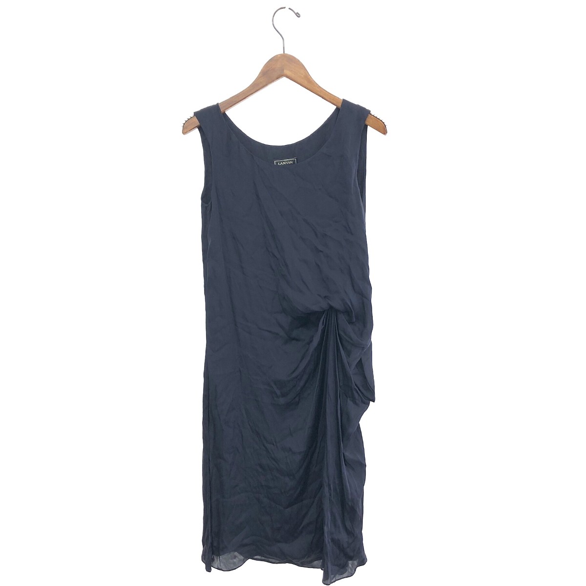 LANVIN ランバン シルクノースリーブワンピース  大きさ:34 御召しもの/オケージョン    米国海軍 レディース【中古】
