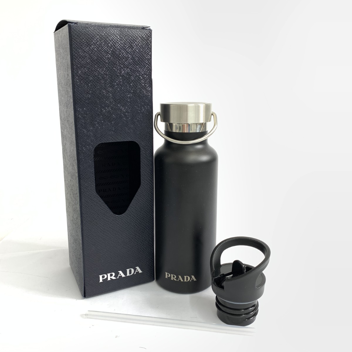 楽天市場】PRADA プラダ RE-NYLON カバー付き カラビナ レタリングロゴ