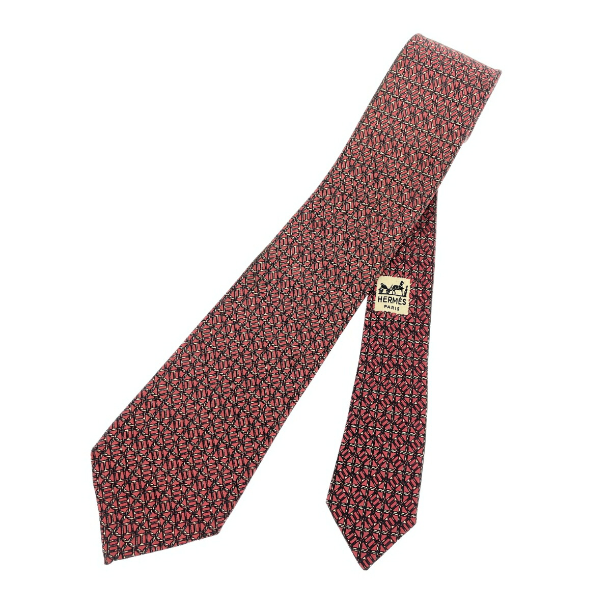 楽天市場】HERMES エルメス シルクチーフ付 H柄 シルク ネクタイ