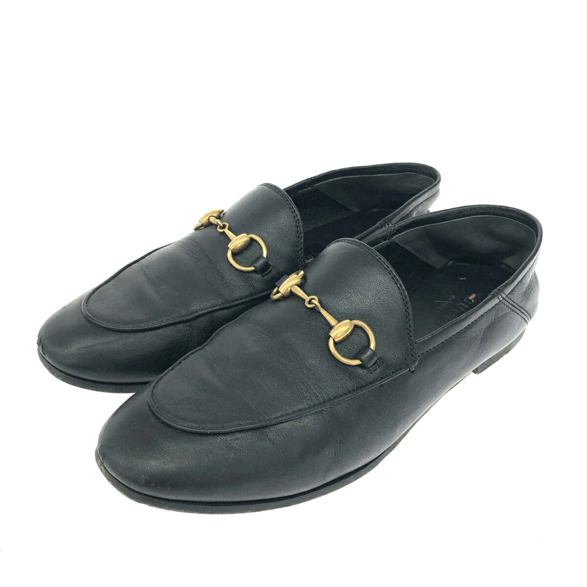 GUCCI グッチ ローファー 表記サイズ:35 1/2 ホースビット ブラック レディース【中古】