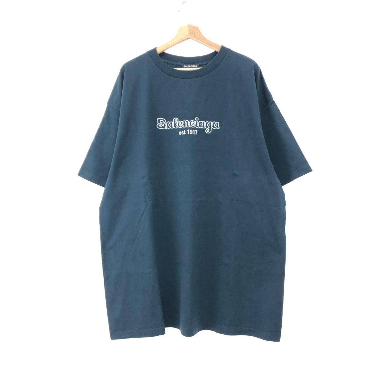 BALENCIAGA バレンシアガ 半袖カットソー サイズ:L 583214 ネイビー メンズ【中古】|リサイクル ティファナ