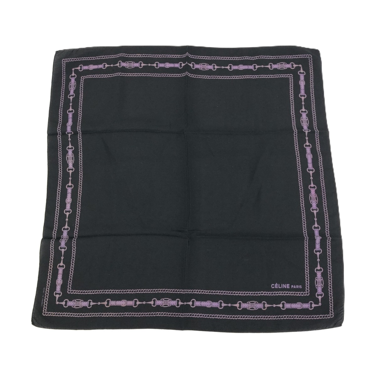 楽天市場】セリーヌ CELINE スカーフ ネイビー ボルドー ゴールド