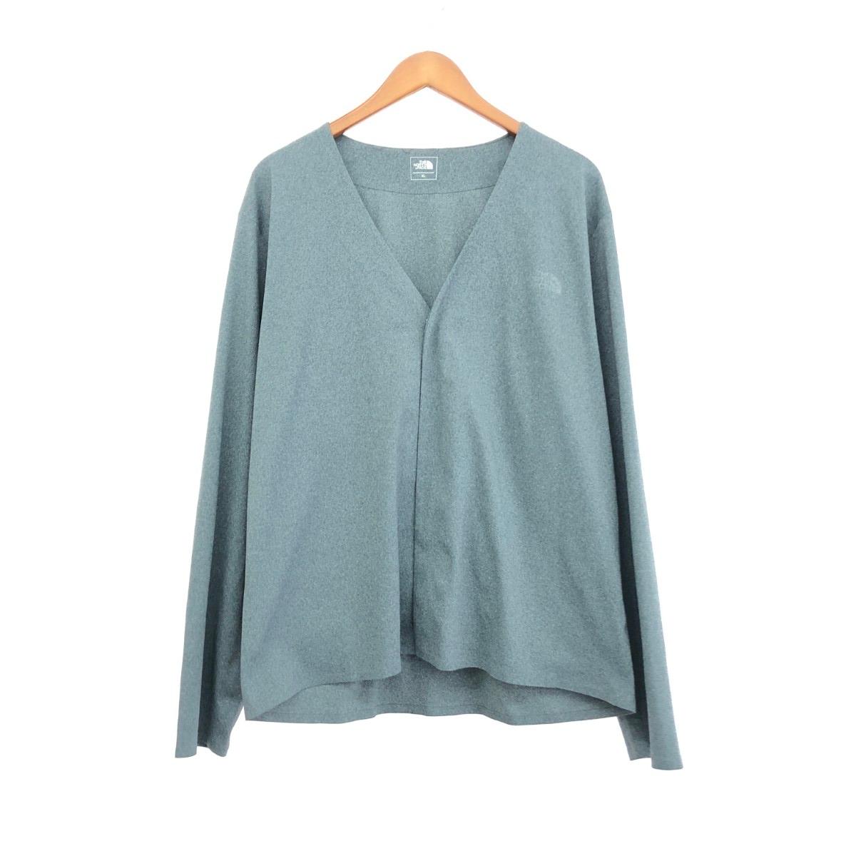 THE NORTH FACE ザノースフェイス テックラウンジカーディガン サイズ:XL ポリエステル NT11961 グレー メンズ【中古】