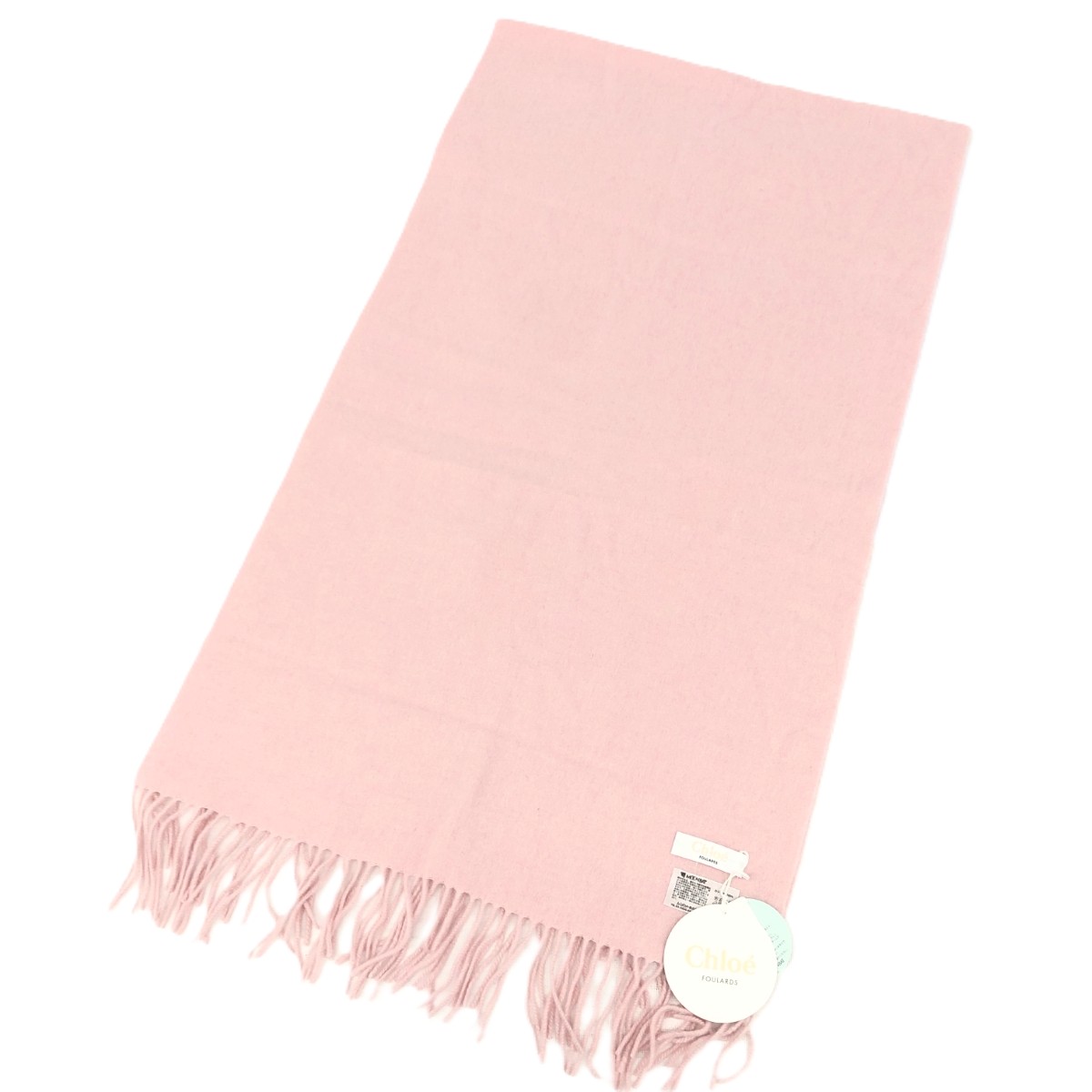 【新品　未使用】Chloe（クロエ）マフラー　ピンク 楽天市場】Chloe【クロエ】マフラー ピンクベージュ系 ベージュ系 大判