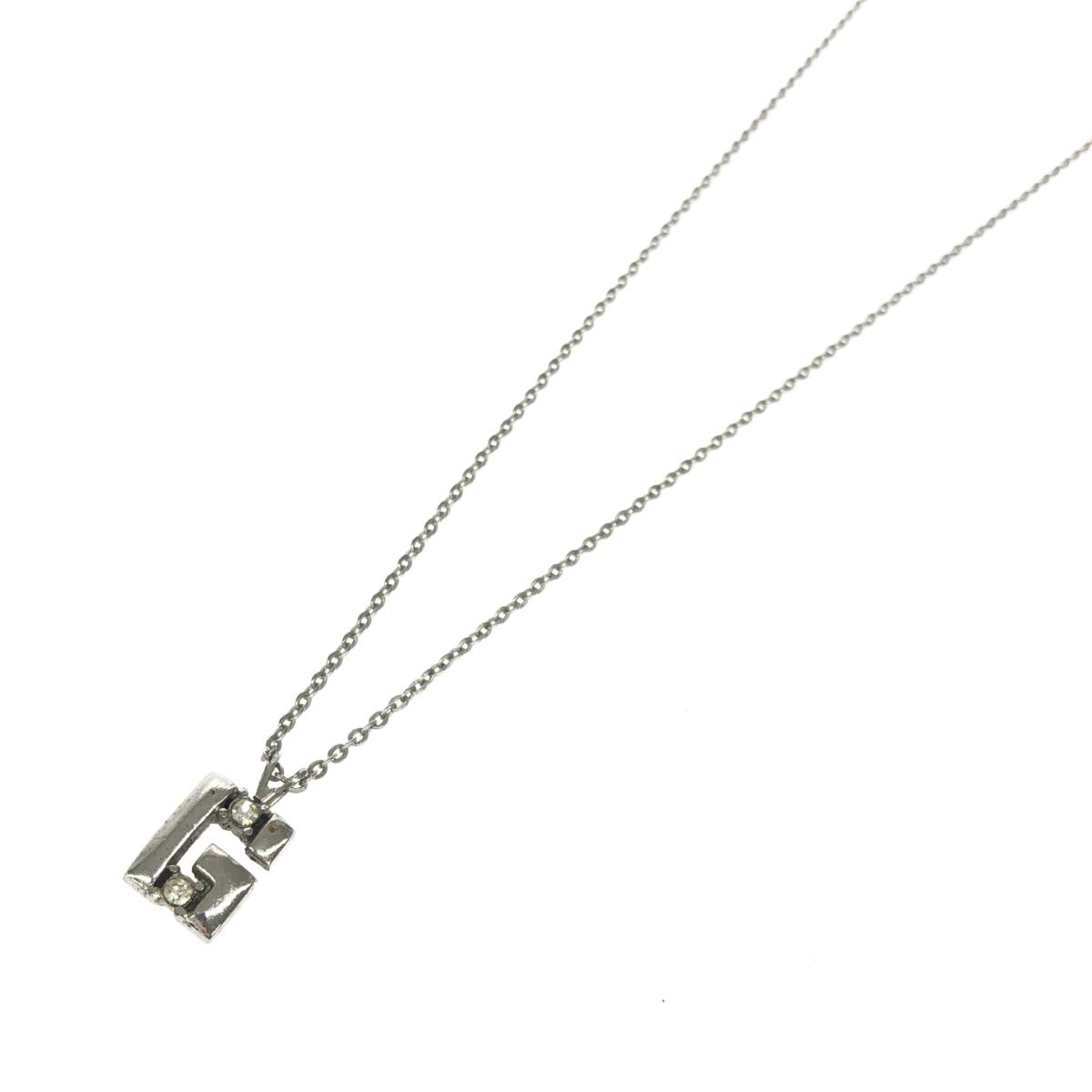 GIVENCHY ジバンシィ ネックレス ラインストーン ヴィンテージ シルバーカラー レディース【中古】
