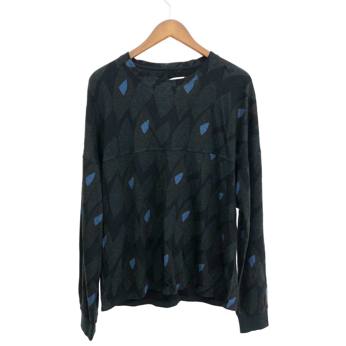 MARNI マルニ ジャージークルーネックスウェット 未当て嵌める品 大きさ:50 人絹/総柄 FUMUR05LM0TV486   黒いこと メンズ【中古】