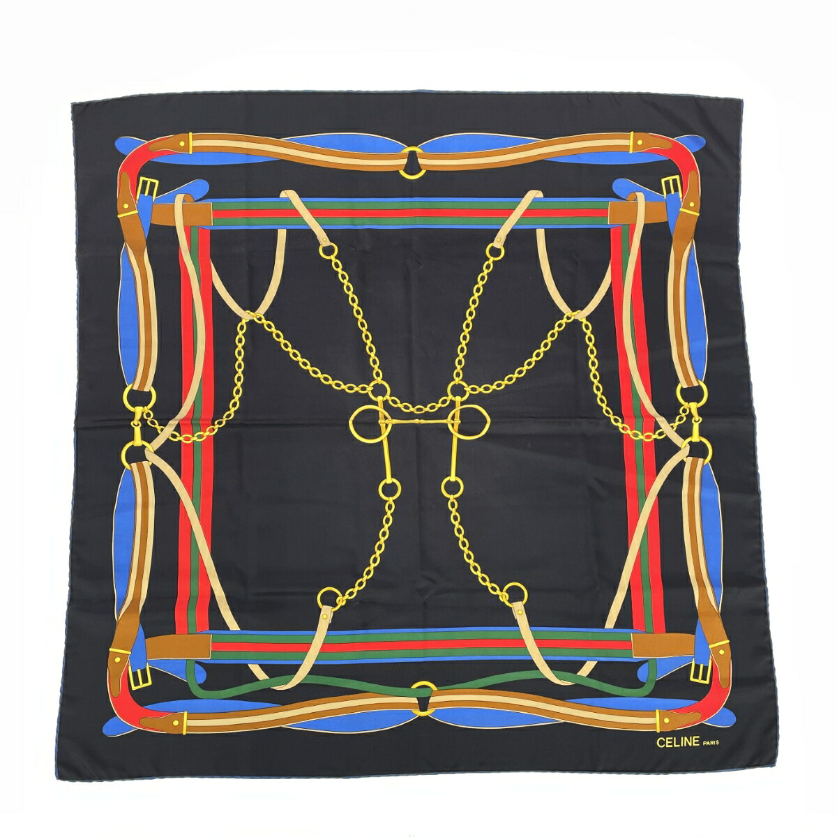 楽天市場】セリーヌ チェーン柄 スカーフ シルク レディース 【中古