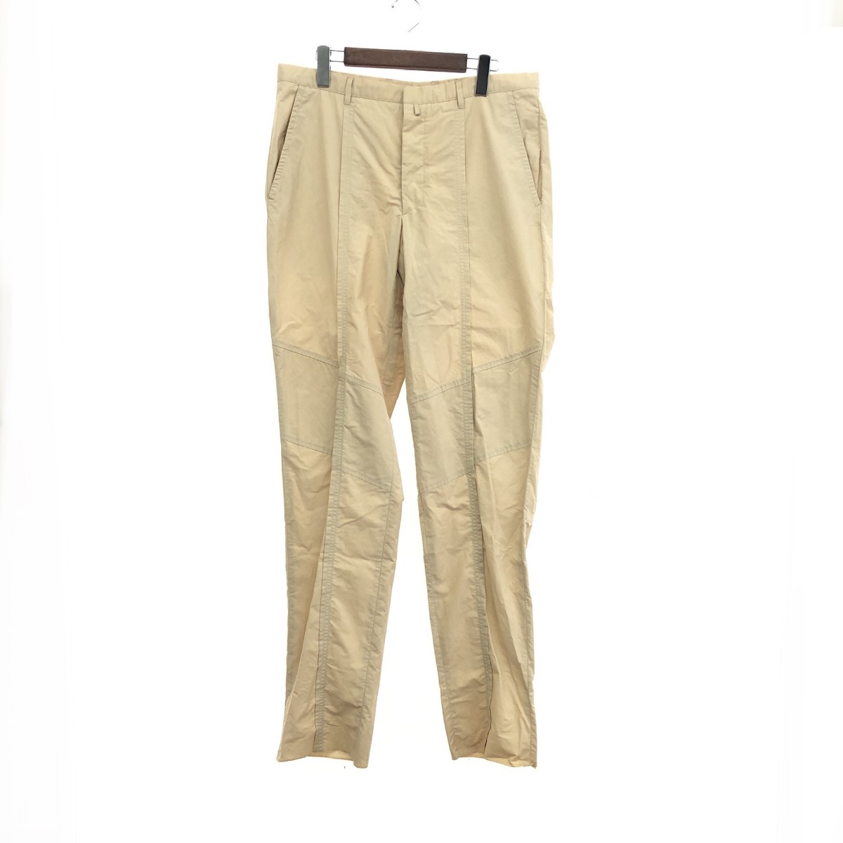 JIL SANDER ジルサンダー センターシームパンツ サイズ:50 コットン/ナイロン/イタリア製 ベージュ メンズ【中古】