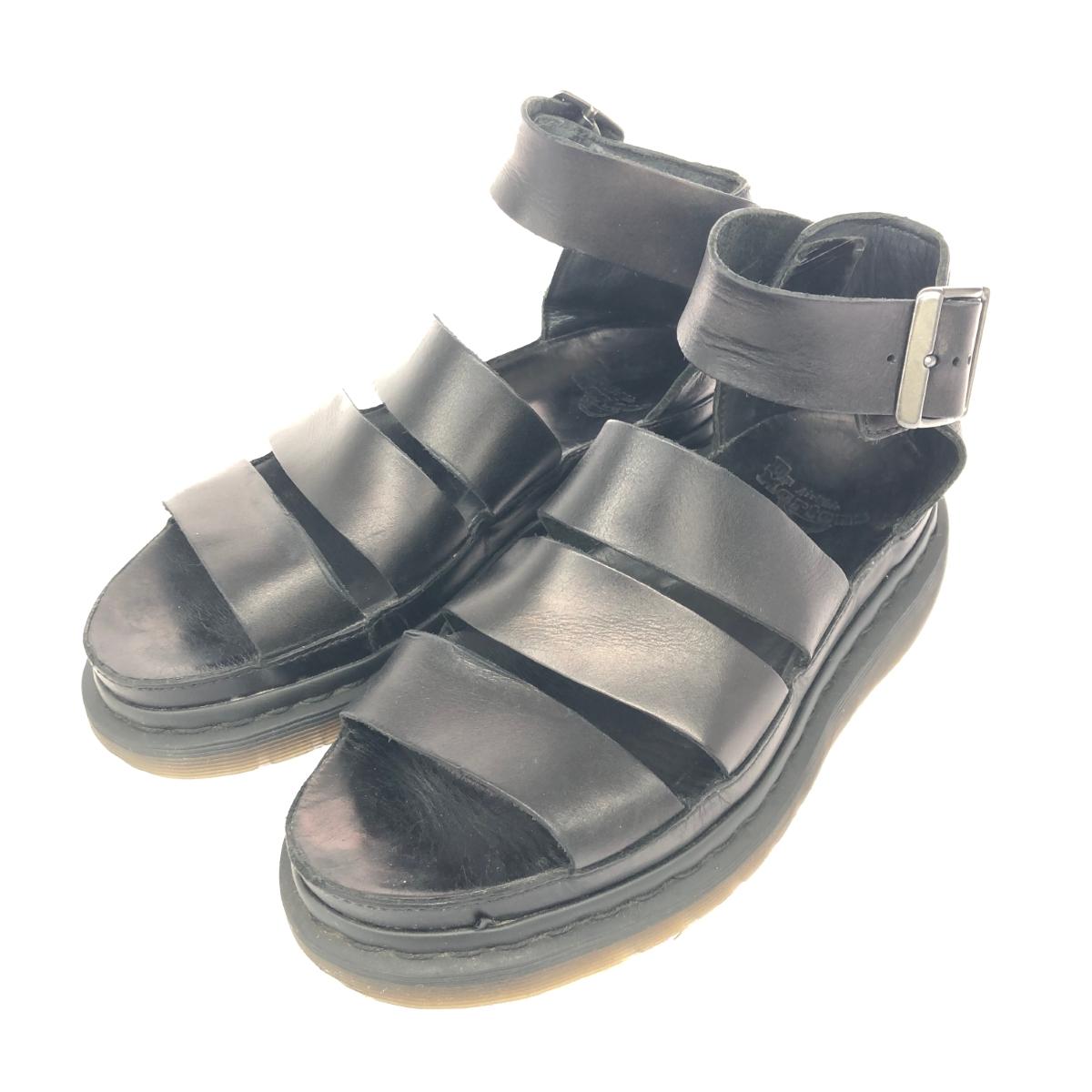 Dr.Martens ドクターマーチン サンダル/クラリッサ 表記サイズ:3 レザー ブラック レディース【中古】