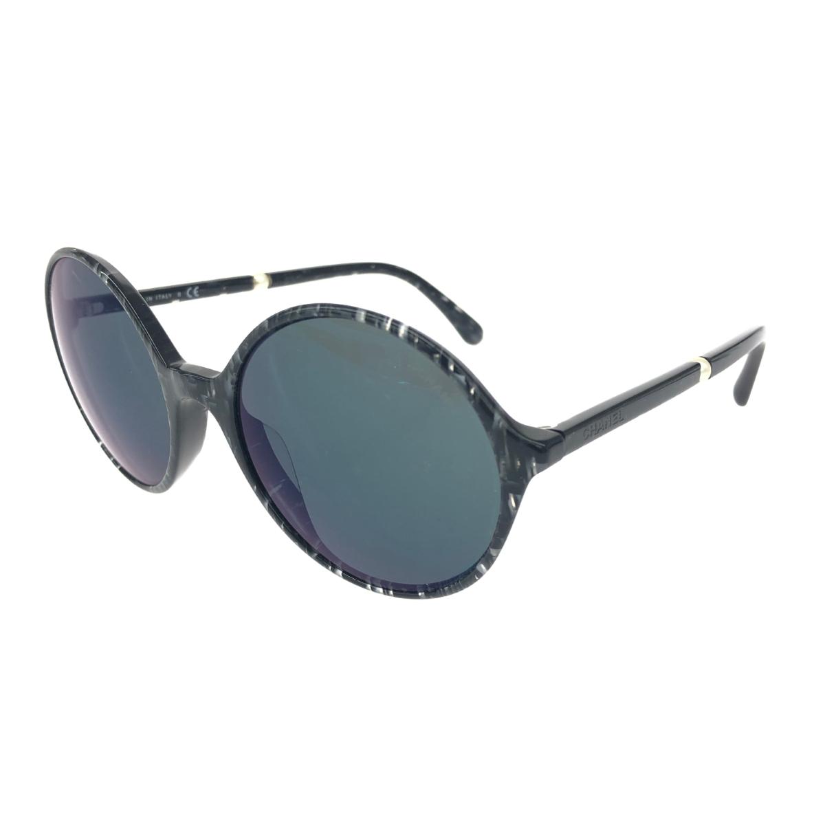CHANEL シャネル サングラス ラウンド型 5391-H-A ブラック レディース【中古】